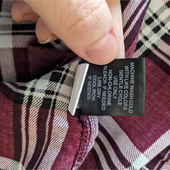 Torrid size 2 lightweight button down plaid shirt - Picture 8 of 8